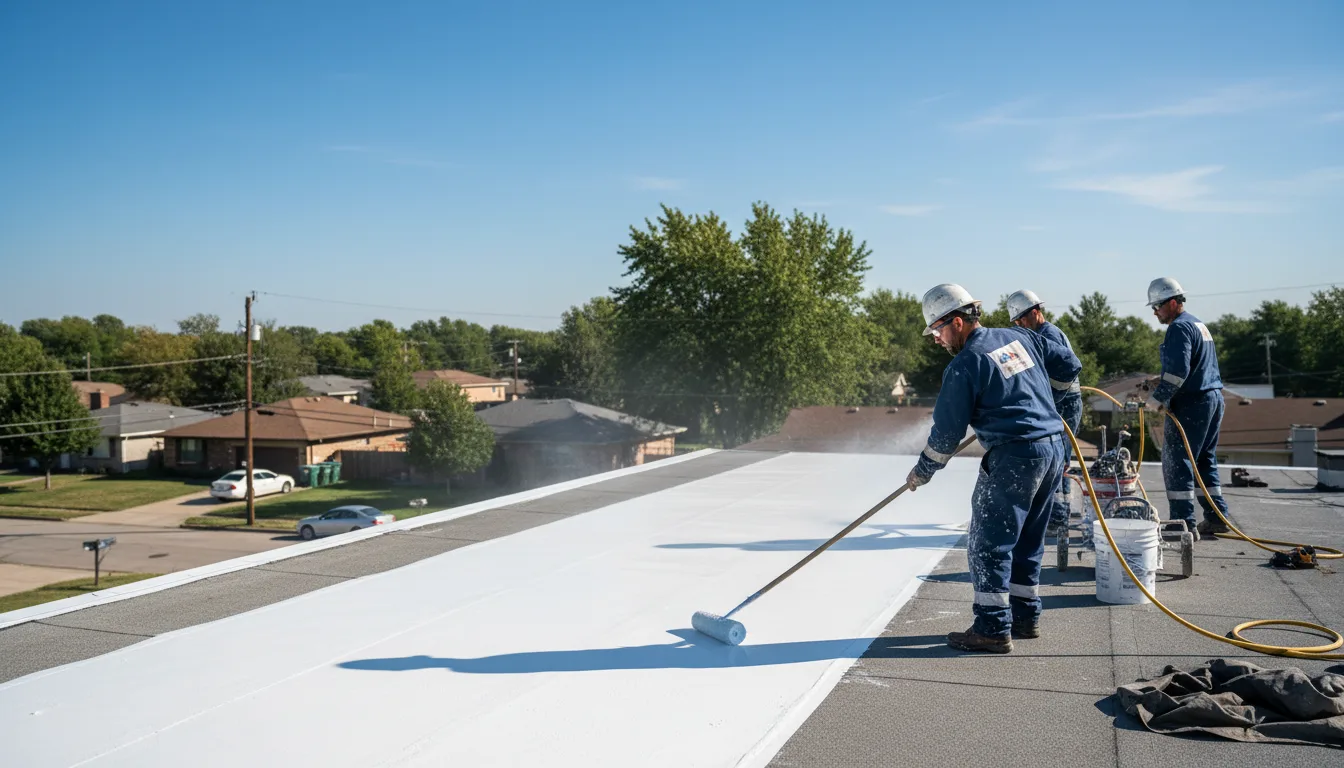 Commercial roof coating in Wellston, OK near me